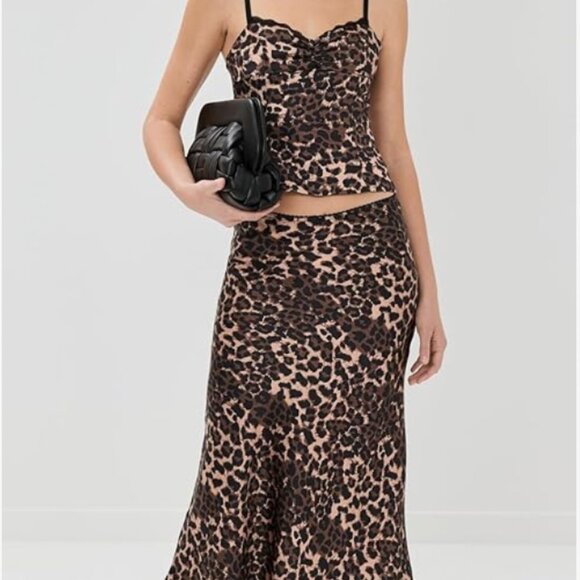 REVOLVE Lioness leopard Enigmatic satin lace Cami M - Picture 1 of 7